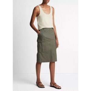 VINCE utility cargo skirt in night pine